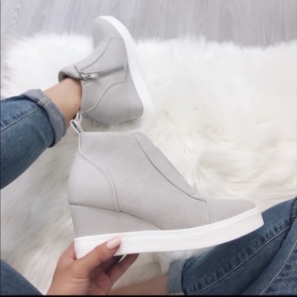 Gray Wedge Sneaker - Picture 2 of 3